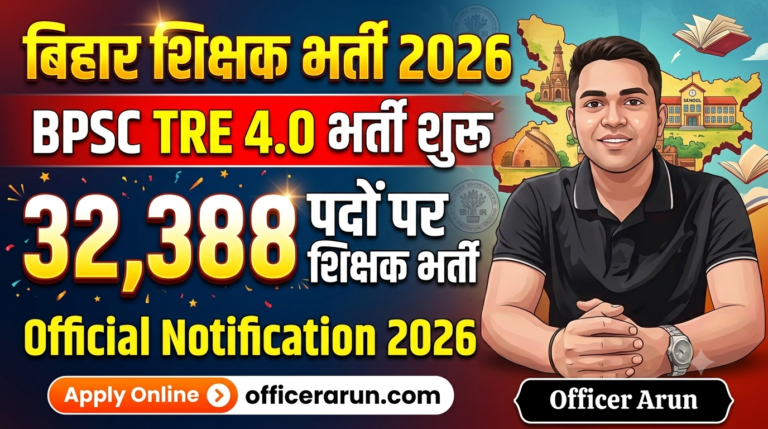 BPSC TRE 4.0 Recruitment 2026: 32,388 Teacher Vacancy, Apply Online