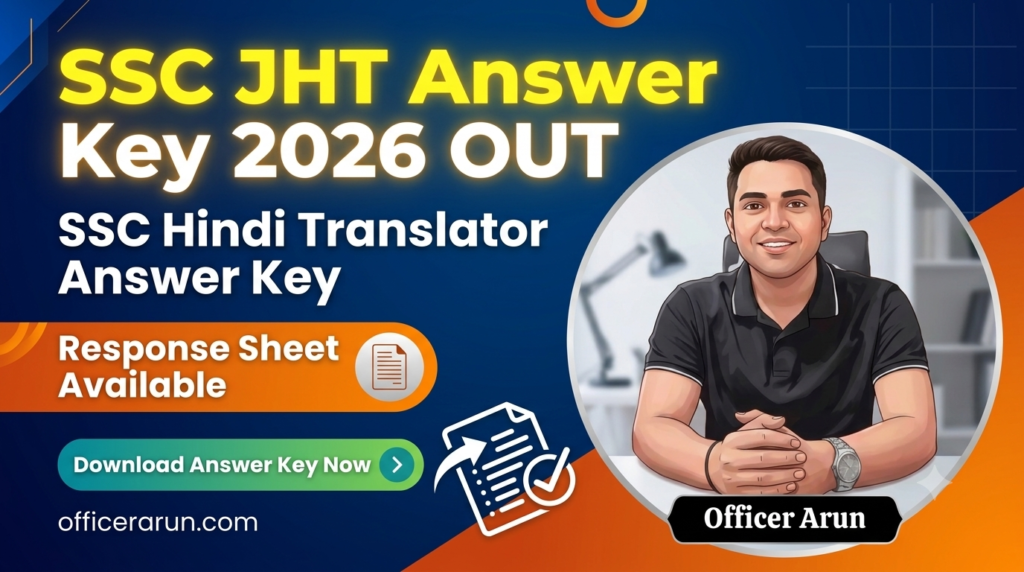 SSC JHT Answer Key 2026 OUT