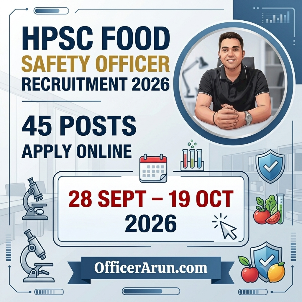 HPSC FOOD SAFETY OFFICER RECRUITMENT 2026