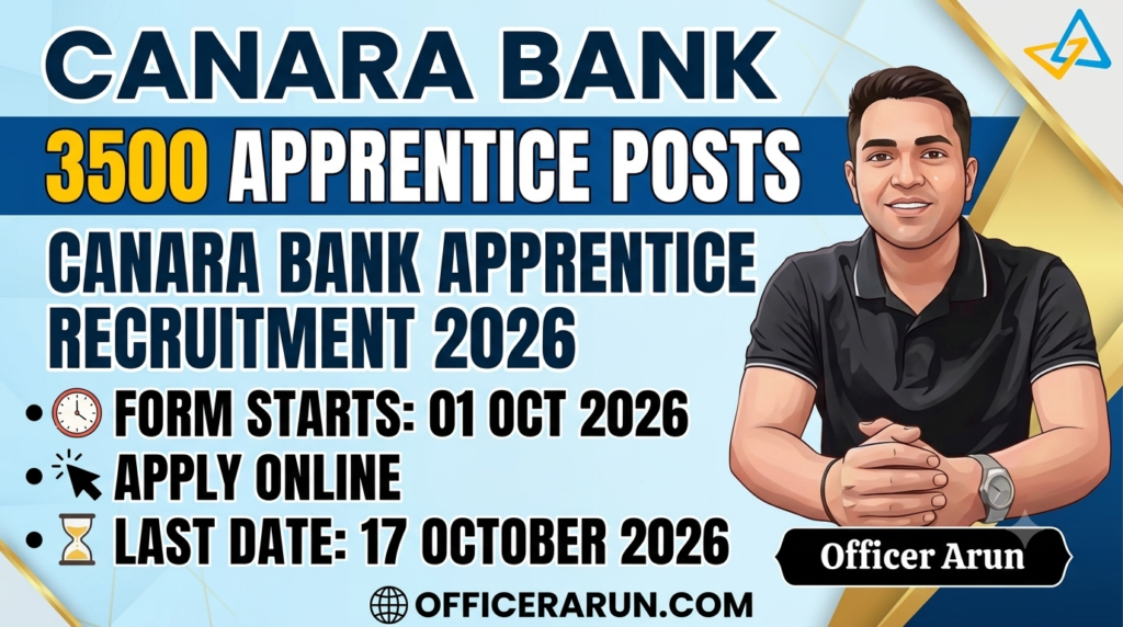 Canara Bank Apprentice Recruitment 2026