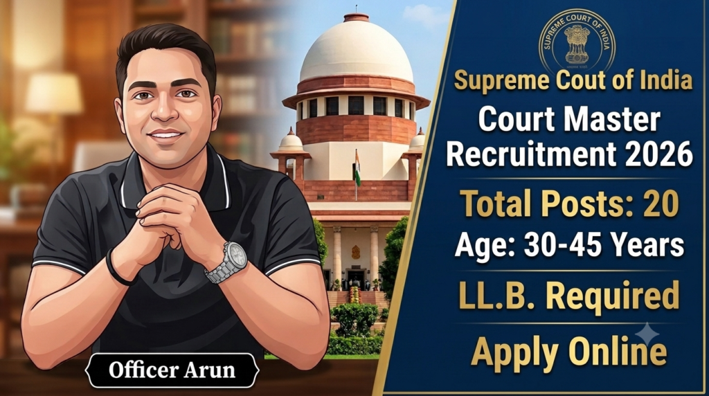 Supreme Court SCI Court Master Recruitment 2026