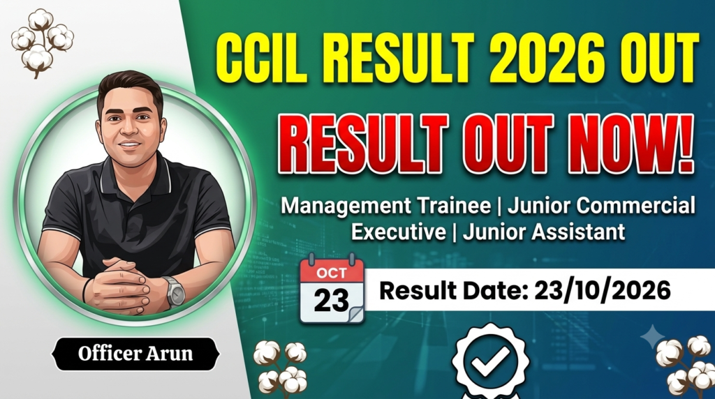 CCIL Various Posts Result 2026 Out – Download Scorecard Now