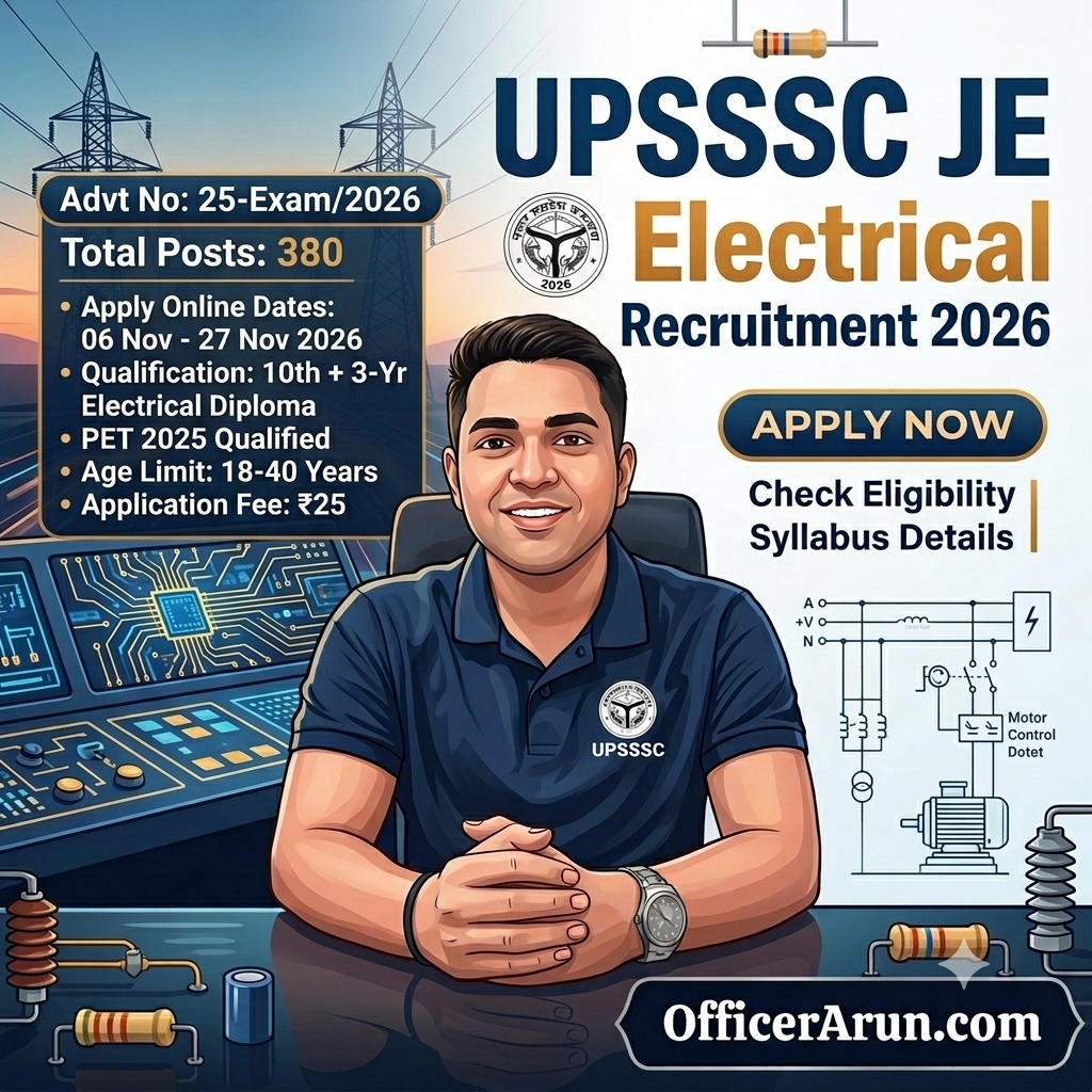 UPSSSC JE Electrical Recruitment 2026